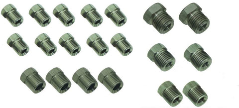 Inline Tube Stainless Steel Brake Line Fitting Pack for 3/16