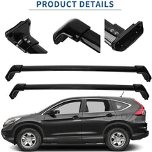LED Kingdomus Roof Rack Crossbars Compatible for 2012-2016 Honda CR-V, Aluminum Cross Bars for Cargo Carrier Rooftop Luggage Bike Rack with Side Rails
