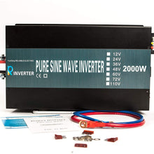 WZRELB 2000W 24V 120V Pure Sine Wave Solar Power Inverter with Remote Control Switch