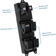 Front Driver Side Power Window Switch for 1997-2001 Toyota Camry 1998 1999 2000 2001 Toyota Corolla & 1998 1999 Toyota Avalon Replace 84820-AA011