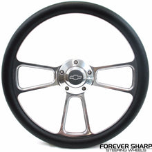 Billet Muscle Compatible with Chevy GMC 69-94 Steering Wheel Set W/Chevy Engraved Horn
