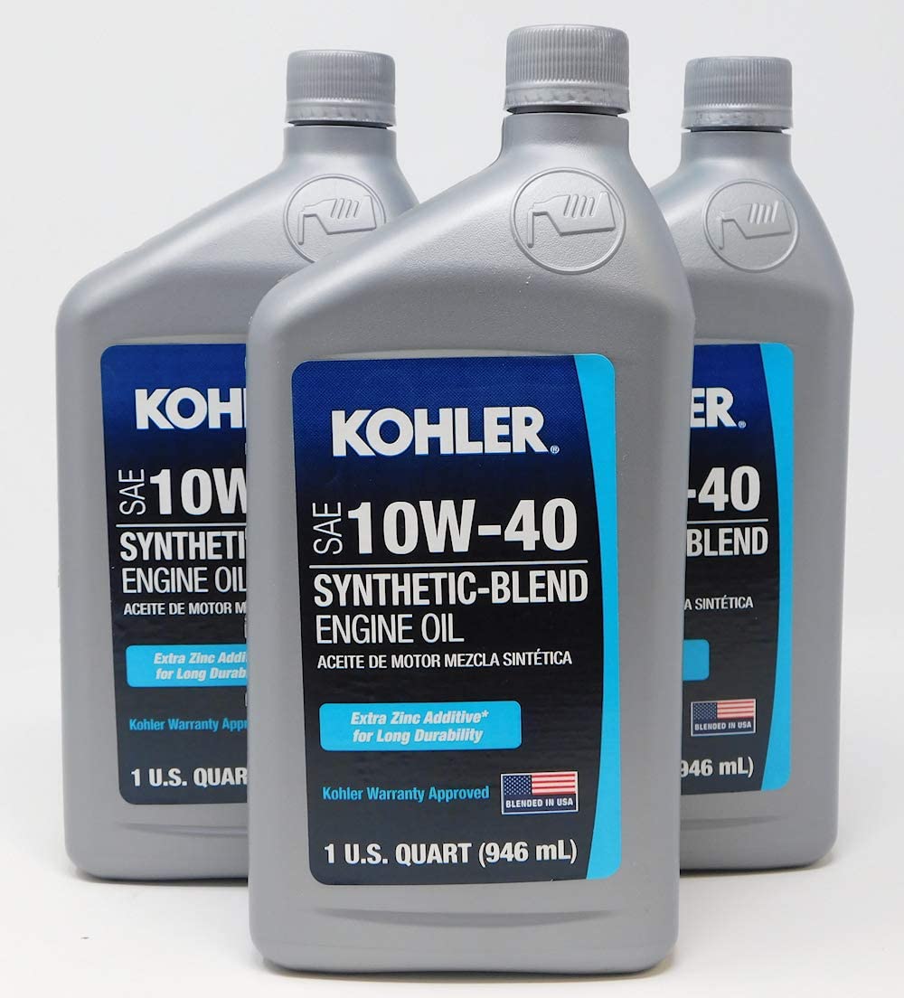 Kohler 25 357 71-S (3 Pack) SAE 10W-40 Synthetic-Blend Engine Oil