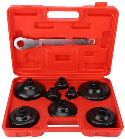 Oil Filter Wrench, 9Pcs Cap Type Oil Filter Removal Wrench Set Car Auto Engine Box Spanner Repair Tool