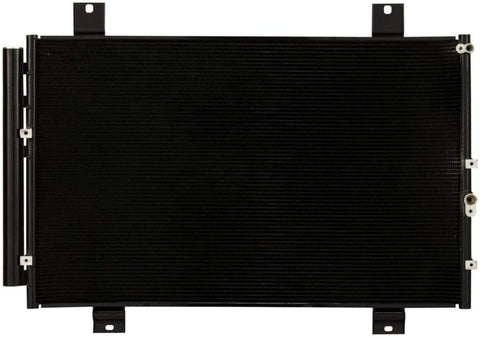 VioletLisa All Aluminum Air Condition Condenser 1 Row Compatible with 2008-2010 Highlander Without Oil Cooler