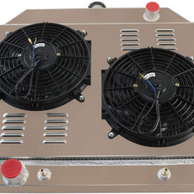 ALLOYWORKS 4 Row All Aluminum Radiator w/Shroud+Fan+Relay For 1966-1979 Ford F100 F150 F250 F350 Pickup Bronco 4.9 5.0 5.8 5.9 6.4 6.6 7.5L L6 V8 Gas Engine