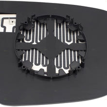 Replacement Drivers Side View Mirror Glass & Base Heated Compatible with 15-17 Murano 14-18 Rogue 17-18 Pathfinder 963664BA1A