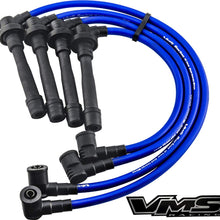 VMS RACING 91-99 BLUE SPARK PLUG WIRES Set Compatible with NISSAN SR20DE SE-R DOHC 1991-1999