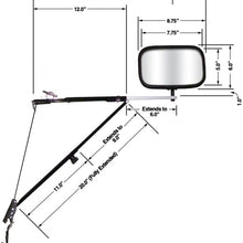 CIPA 11650, Deluxe Door Mount Towing Mirror