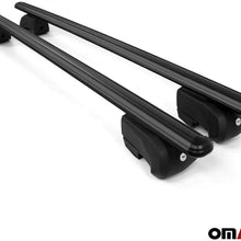 OMAC Automotive Exterior Accessories Roof Rack Crossbars | Aluminum Black Roof Top Cargo Racks | Luggage Ski Kayak Bike Carriers Set 2 Pcs | Fits Range Rover Velar 2018-2021