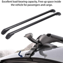 Greensen Cross Bars Roof Racks, Rooftop Luggage Crossbars with Lock, Aluminum Cross Bar Replacement for Carrying Cargo Carrier Bag Canoe Kayak Bike Luggage