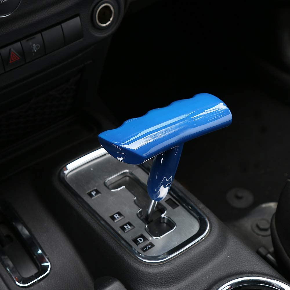 Voodonala T-Handle Shift Knob Shifter for Dodge Charger Challenger Jeep Wrangler JK Compass, ABS Blue (Blue)