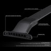 DNA MOTORING ROOFR-W-001 Black PT-ZTL-8035 Aluminum Top Rail Roof Rack Cross Bar[for 11-17 Honda Odyssey]