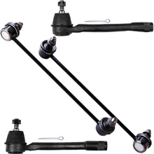 SCITOO 4pcs Front Suspension Kit - 2 Stabilizer Sway Bar End Link 2 Front Outer Tie Rod End Fit 2006 2007 2008 2009 2010 2011 For Kia Rio/Kia Rio 5 ES800349 ES800350 K80858 K80859