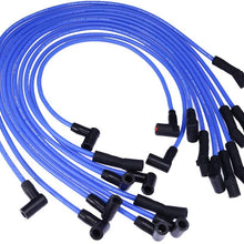 New Racing 9mm BLUE Spark Plug Wire Set Ignition Wire Set Replacement for Ford F-150 F150 Mustang 5.0L 5.8L, SBF 302