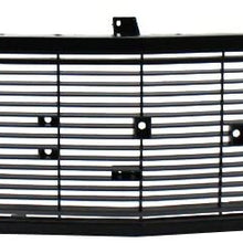 Perfit Liner New Front Black Grille Grill Replacement Compatible With GMC 90-93 C/K 1500 2500 3500 Pickup Truck Fits With Quad Sealed Beam Lamps Type GM1200391 88960432