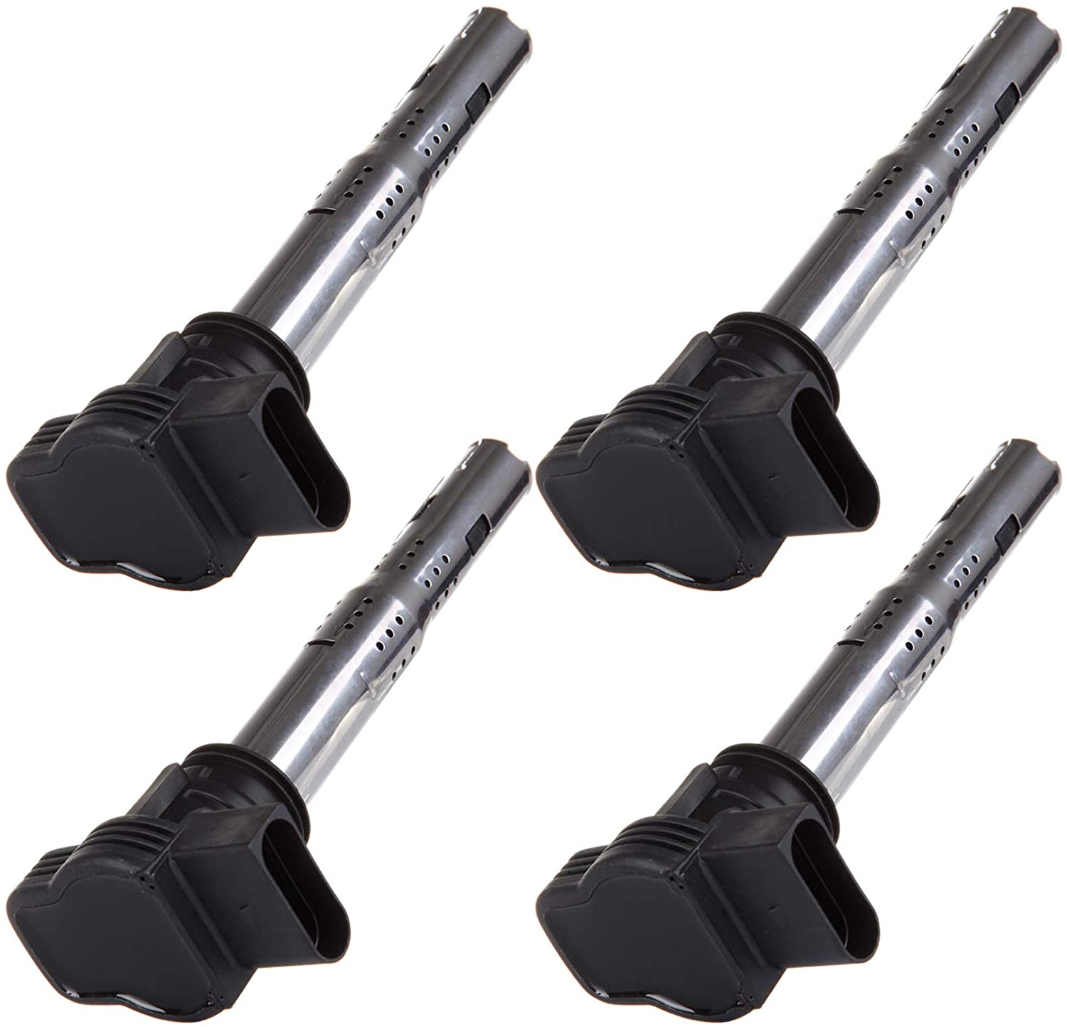 ROADFAR Pack of 4 Ignition Coils Fit for Audi Volkswagen 2005-2012 Equivalent with OE: UF575 UF-575 C1627