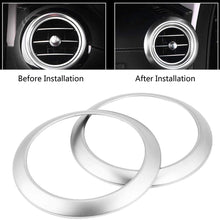 Suuonee Vent Frame, 2Pcs Car Side Air Conditioning Vent Ring Frame Cover Trim for Mercedes Benz E Class W213 16-18