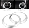Suuonee Vent Frame, 2Pcs Car Side Air Conditioning Vent Ring Frame Cover Trim for Mercedes Benz E Class W213 16-18