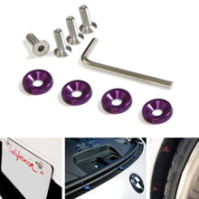 iJDMTOY (4 JDM Racing Style Purple Aluminum Washers Bolts Kit Compatible with Car License Plate Frame, Fender, Bumper, Engine Bay, etc