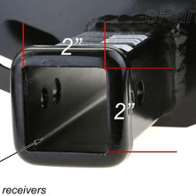 bparts American Black Flag Trailer Metal Hitch Cover Fits 2" Receivers (Black)