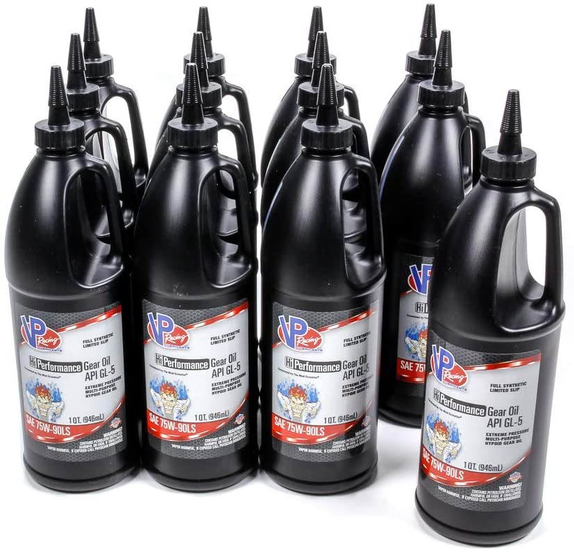 VP Racing Fuels 2887 1 Pack 75W90 HI-Perf GearOil GL-5 Case 1X12 Qt