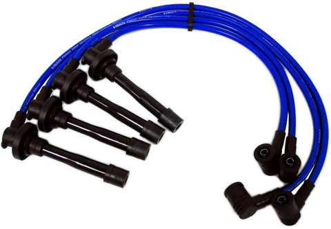 VMS RACING 92-93 10.2mm High Performance Engine Premium SPARK PLUG WIRES Wire Set in BLUE Compatible with Integra GSR GS-R B17 1992 1993