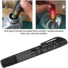 Brake Fluid Tester, Car Auto Brake Oil Fluid Liquid Tester Pen LED Indicator Diagnostic Tool for DOT3/4/5.1, Black