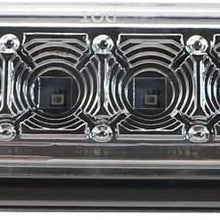 Rear Roof Center LED Third 3rd Brake Cargo Light Replacement for 2007-2013 Chevy Silverado|GMC Sierra 1500, 2007-2014 Chevy Silverado|GMC Sierra 2500 HD 3500 HD (Chrome Housing/Smoke Lens)