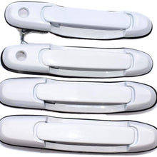 Eynpire 8080 Exterior Outside 040 White Door Handle For 1998-2003 Toyota Sienna Front Left/Front Right/Rear Left/Rear Right