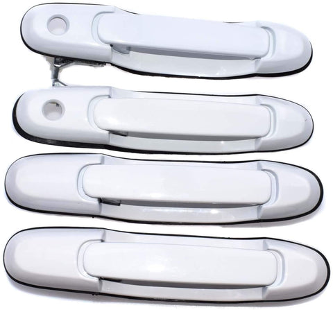 Eynpire 8080 Exterior Outside 040 White Door Handle For 1998-2003 Toyota Sienna Front Left/Front Right/Rear Left/Rear Right