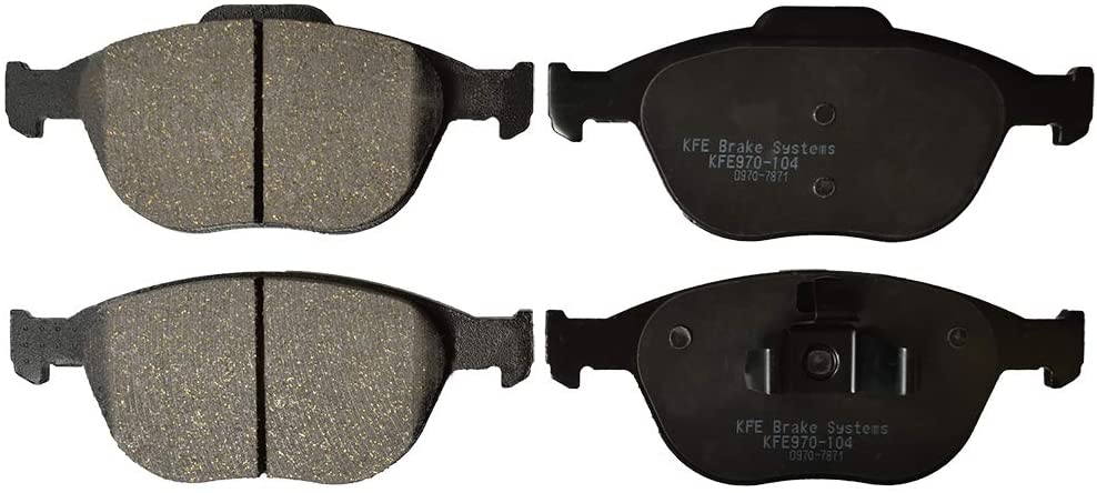 KFE KFE970-104 Ultra Quiet Advanced Premium Ceramic Brake Pad Front Set Compatible with: 2010-2013 Ford Transit Connect, Focus SVT