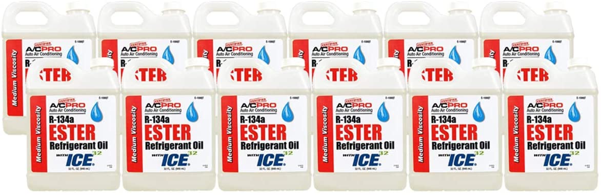 A/C Pro R-134a Ester Refrigerant Oil w/ICE 32 (32 oz) - 12 Pack