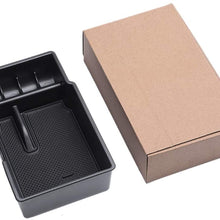 QianBao Compatible with Center Console Organizer Insert ABS Black Materials Tray Armrest Storage Box for Jeep Renegade 2015 2016 2017 2018 2019