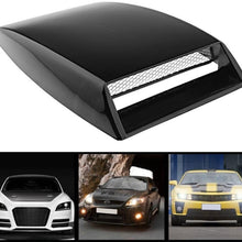 OULII Car Hood Scoop Air Flow Intake Turbo Bonnet Hood Vent Grille Cover (Black)