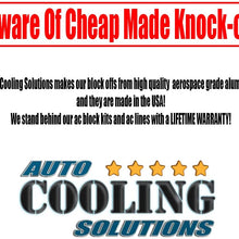 Rear AC Block Off Kit, Auxiliary Rear AC Elimination Kit, Fix Rear Air Conditioning Line Leaks #BK71075