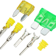 OCR 240Pieces 1 2 3 4 5 6 Pin Car Waterproof Electrical Terminals Wire Connectors with Automotive Blade Fuses for Motorcycle Scooter Truck Boats