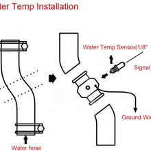 VGEBY Car Aluminum Water Temp Temperature Joint Pipe Sensor Gauge Radiator Hose Adapter Clamps 26-40MM (Size : 28MM)