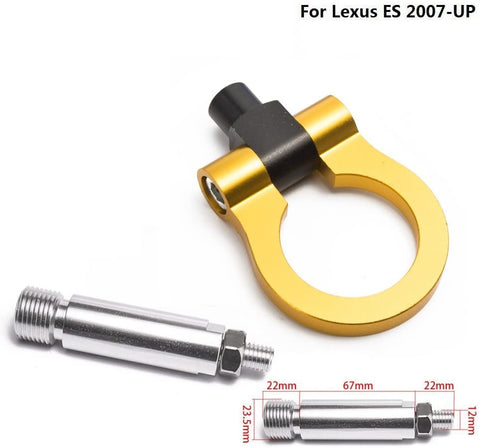 EPMAN Racing CNC Billet Aluminum Front/Rear Tow Ring Hook Kit Circular Ring For Lexus ES 2007-UP (Gold)