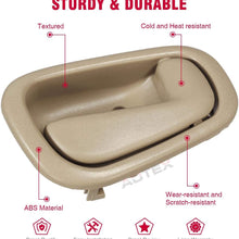 AUTEX Door Handle 4pcs Interior Front Rear Left Right Driver Passenger Side Compatible with Toyota Corolla 1998 1999 2000 2001 2002 Beige Door Handle 79501 79500 80889 80890