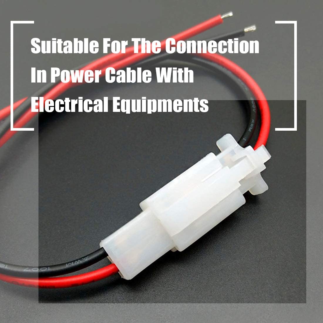 Swpeet 400Pcs 6.3MM Automotive Electrical Wire Connectors Kit, 6.3Mm 1 2 3  4 6 8