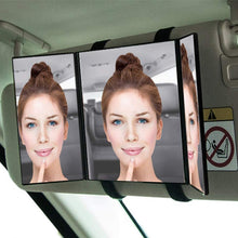 Zento Deals Car Visor Cosmetic Vanity Mirror Clip On Auto Sun Visor Mirror-Makeup Travel Tri Fold Universal Fit Auto Mirror for Truck Car SUV RV Van Jeep Sun Car Visors Mirror