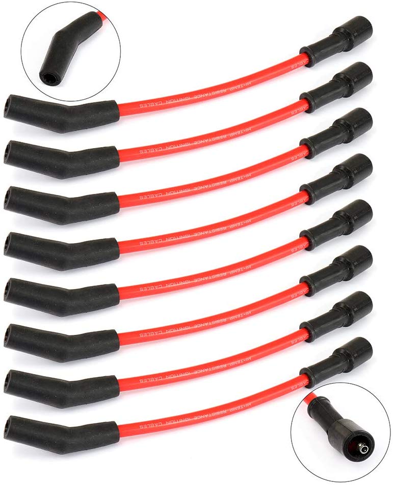CTCAUTO Ignition Wire Sets Replacement for Cadillac Chevy GMC Hummer H2 1999-2007 (Set of 8)