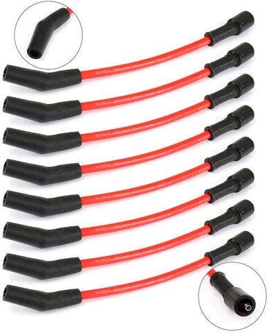 CTCAUTO Ignition Wire Sets Replacement for Cadillac Chevy GMC Hummer H2 1999-2007 (Set of 8)