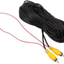 Car Bus Trailer Truck RCA Reverse Rear View Parking Camera Video Cable with Detection Wire Reverse Trigger Cord for GPS Navigation (12 Meters/40FT)