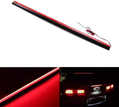 iJDMTOY Above Rear Windshield 36-Inch Rigid Full LED 3rd Brake Light Strip Assembly, Universal Fit, Just Like A7 6-Series Style Roofline LED Brake