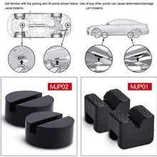 Hypertune Slotted Frame Jack Pad Square Rail Floor Guard Adapter Anti-Slip Rubber Vehicle Repair for Universal Lifts 2Pcs
