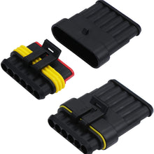OCR 240Pieces 1 2 3 4 5 6 Pin Car Waterproof Electrical Terminals Wire Connectors with Automotive Blade Fuses for Motorcycle Scooter Truck Boats