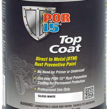 POR-15 46801 Top Coat Gloss White Paint, 128. Fluid_Ounces
