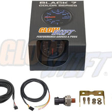 GlowShift Kit de manómetro de presión de aceite de 7 colores, 100 PSI, incluye sensor electrónico, esfera negra, lente transparente, para coche y camión, 2.047 in