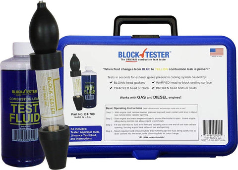 Block Tester BT-700 Combustion Leak Test Kit in Hard Case - Made in USA